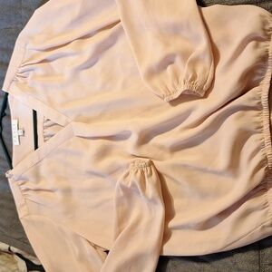 Chaus pink peach long sleeve top